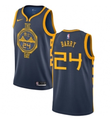Women's Nike Golden State Warriors #24 Rick Barry Swingman Navy Blue NBA Jersey - City Edition