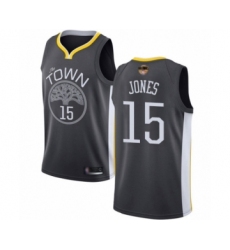 Youth Golden State Warriors #15 Damian Jones Swingman Black 2019 Basketball Finals Bound Basketball Jersey - Statement Edition