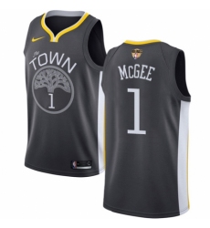 Women's Nike Golden State Warriors #1 JaVale McGee Swingman Black Alternate 2018 NBA Finals Bound NBA Jersey - Statement Edition
