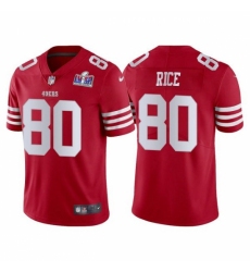 Men's San Francisco 49ers #80 Jerry Rice 2022 New Scarlet Vapor Untouchable Stitched Football 2024 Super Bowl LVIII Jersey