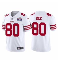 Men's San Francisco 49ers #80 Jerry Rice 2023 New White Vapor Untouchable Stitched Football 2024 Super Bowl LVIII Jersey