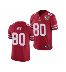 Men's San Francisco 49ers #80 Jerry Rice Red 2021 75th Anniversary Vapor Untouchable Limited Jersey