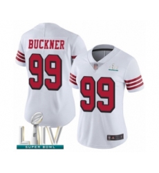 Women's San Francisco 49ers #99 DeForest Buckner Limited White Rush Vapor Untouchable Super Bowl LIV Bound Football Jersey