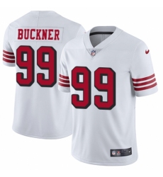 Youth Nike San Francisco 49ers #99 DeForest Buckner Limited White Rush Vapor Untouchable NFL Jersey