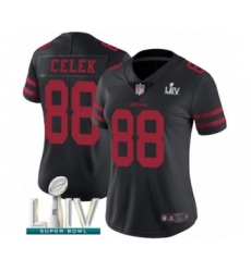 Women's San Francisco 49ers #88 Garrett Celek Black Vapor Untouchable Limited Player Super Bowl LIV Bound Football Jersey