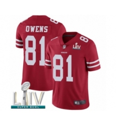 Men's San Francisco 49ers #81 Terrell Owens Red Team Color Vapor Untouchable Limited Player Super Bowl LIV Bound Football Jersey