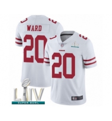 Men's San Francisco 49ers #20 Jimmie Ward White Vapor Untouchable Limited Player Super Bowl LIV Bound Football Jersey