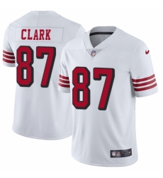 Men's Nike San Francisco 49ers #87 Dwight Clark Limited White Rush Vapor Untouchable NFL Jersey