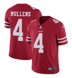 Youth Nike San Francisco 49ers #4 Nick Mullens Red Team Color Vapor Untouchable Limited Player NFL Jersey Youth Nike San Francisco 49ers #4 Nick Mullens Red Team Color Vapor Untouchable Limited Player NFL Jersey