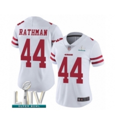 Women's San Francisco 49ers #44 Tom Rathman White Vapor Untouchable Limited Player Super Bowl LIV Bound Football Jersey