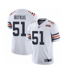 Youth Chicago Bears #51 Dick Butkus White 100th Season Limited Football Jersey