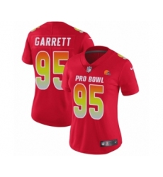 Women's Nike Cleveland Browns #95 Myles Garrett Limited Red AFC 2019 Pro Bowl NFL Jersey
