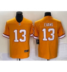 Men's Nike Tampa Bay Buccaneers #13 Mike Evans Yellow Throwback Limited Stitched Jersey