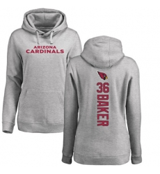 NFL Women's Nike Arizona Cardinals #36 Budda Baker Ash Backer Pullover Hoodie