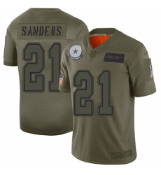 Women's Dallas Cowboys #21 Deion Sanders Limited Camo 2019 Salute to Service Football Jersey