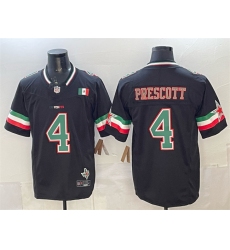 Men's Dallas Cowboys #4 Dak Prescott 2024 Mexico Black F.U.S.E. Stitched Football Jersey