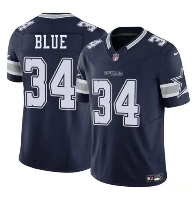 Men's Dallas Cowboys #34 Jaydon Blue Navy 2025 F.U.S.E Draft Vapor Untouchable Limited Football Stitched Jersey