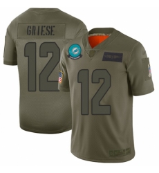 Women's Miami Dolphins #12 Bob Griese Limited Camo 2019 Salute to Service Football Jersey