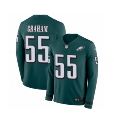 Youth Nike Philadelphia Eagles #55 Brandon Graham Limited Green Therma Long Sleeve NFL Jersey