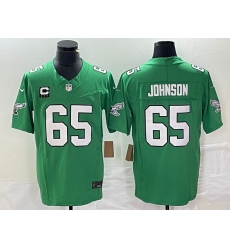 Men's Nike Philadelphia Eagles #65 Lane Johnson Green 2023 F.U.S.E. C Stitched Football Jersey