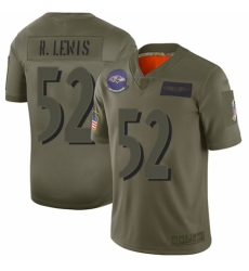 Women's Baltimore Ravens #52 Ray Lewis Limited Camo 2019 Salute to Service Football Jersey