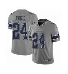 Men's Dallas Cowboys #24 Chidobe Awuzie Limited Gray Inverted Legend Football Jersey