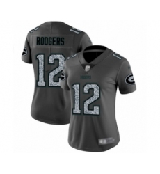 Women's Green Bay Packers #12 Aaron Rodgers Limited Gray Static Fashion Limited Football Jersey