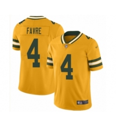 Men's Green Bay Packers #4 Brett Favre Limited Gold Inverted Legend Football Jersey