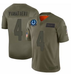 Men's Indianapolis Colts #4 Adam Vinatieri Limited Camo 2019 Salute to Service Football Jersey